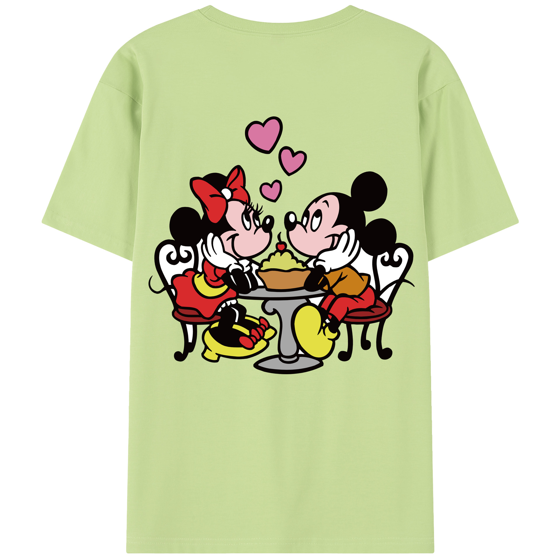 （画像用） ミッキーマウス Mickey Mouse 綿100％半袖Tシャツ（背面プリント）